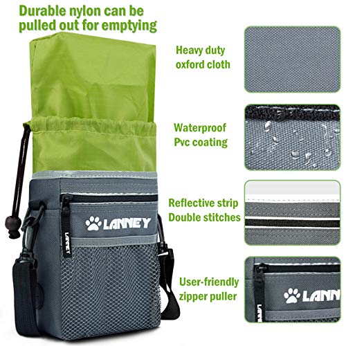 Dog Treat Pouch - 3 Ways To Wear Dog Treat Bag, Dog Training Treat Pouches For Pet Training With Clicker, Shoulder Strap, Adjustable Belt, Poop Bag Dispenser, Easily Carrying Kibble Snacks Pet Toys #TOP2