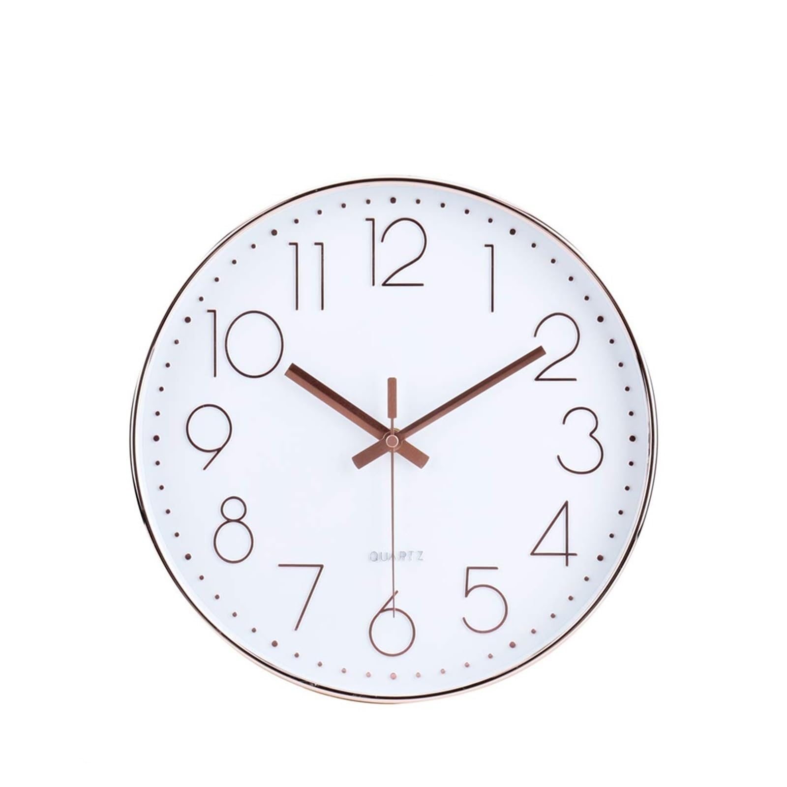 Gbrcen Silent Wall Clock 8Inch Mute Quartz Wall Clock Simple Digital Wall Clock Home Decorations Wall Clock for Living Room Bedroom Classroom for Kitchen Living Room Bedroom School(8 Inch Rose Gold)