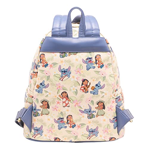 Sac à dos Stitch Disney Loungefly multicolore style hawaïen