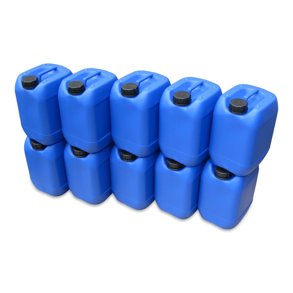 kanister-vertrieb® 10 L Wasserkanister, Trinkwasserkanister, Camping Kanister Farbe blau BPA-frei für Lebensmittel und Trinkwasser