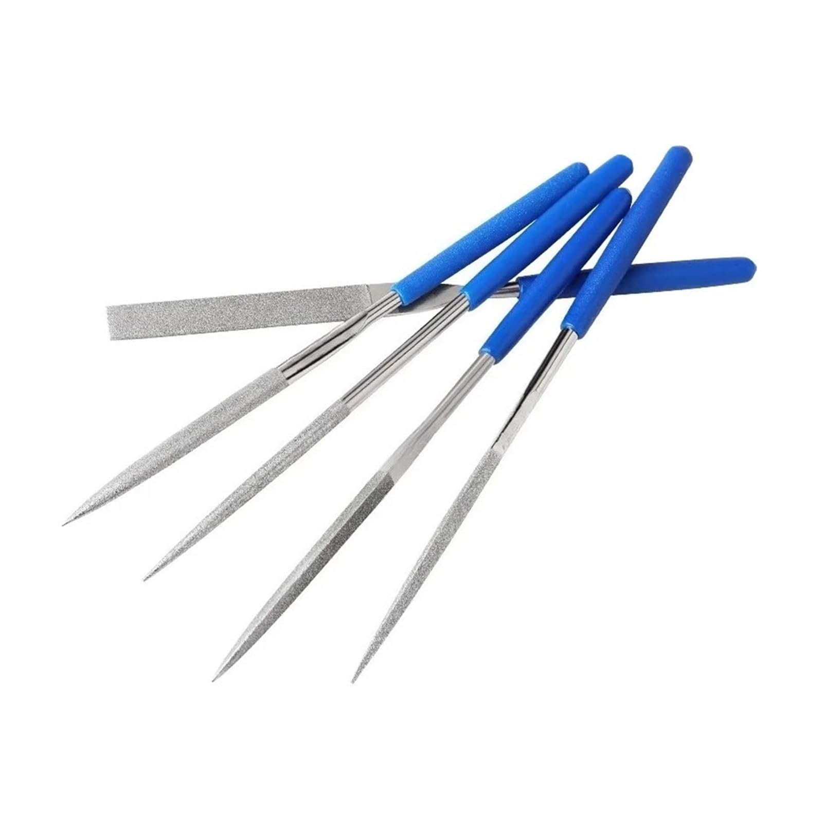 Cemented Carbide File Set with Alloy Steel Files - Durable Flat Triangular and Semi-Circular Small Files for Polishing.(K)