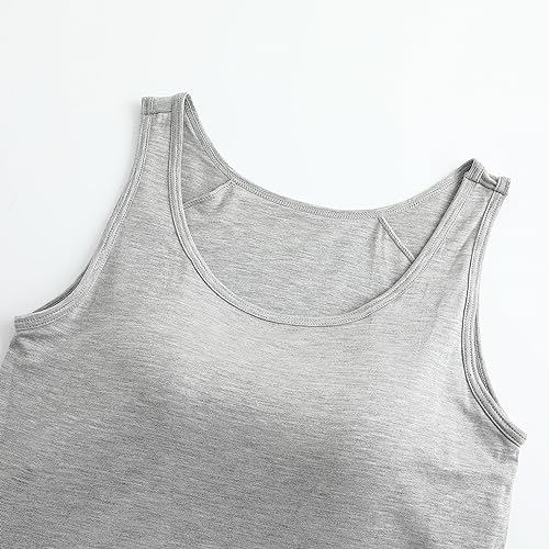 Image of Womens Modal Built-in Bra Padded Camisole Yoga Tanks Tops