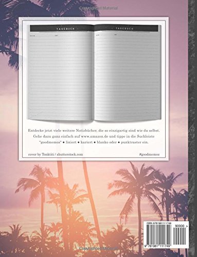 Reisetagebuch: DIN A4, „Sun goes down“, 70+ Seiten, Soft Cover, Register, Reisecheckliste • Original #GoodMemos Travel Journal • Reisenotizbuch zum Selberschreiben