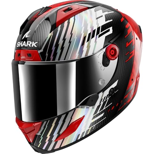 SHARK, Casco Moto Integrale AERON EDGY Carbon Red Chrome DRU, XL