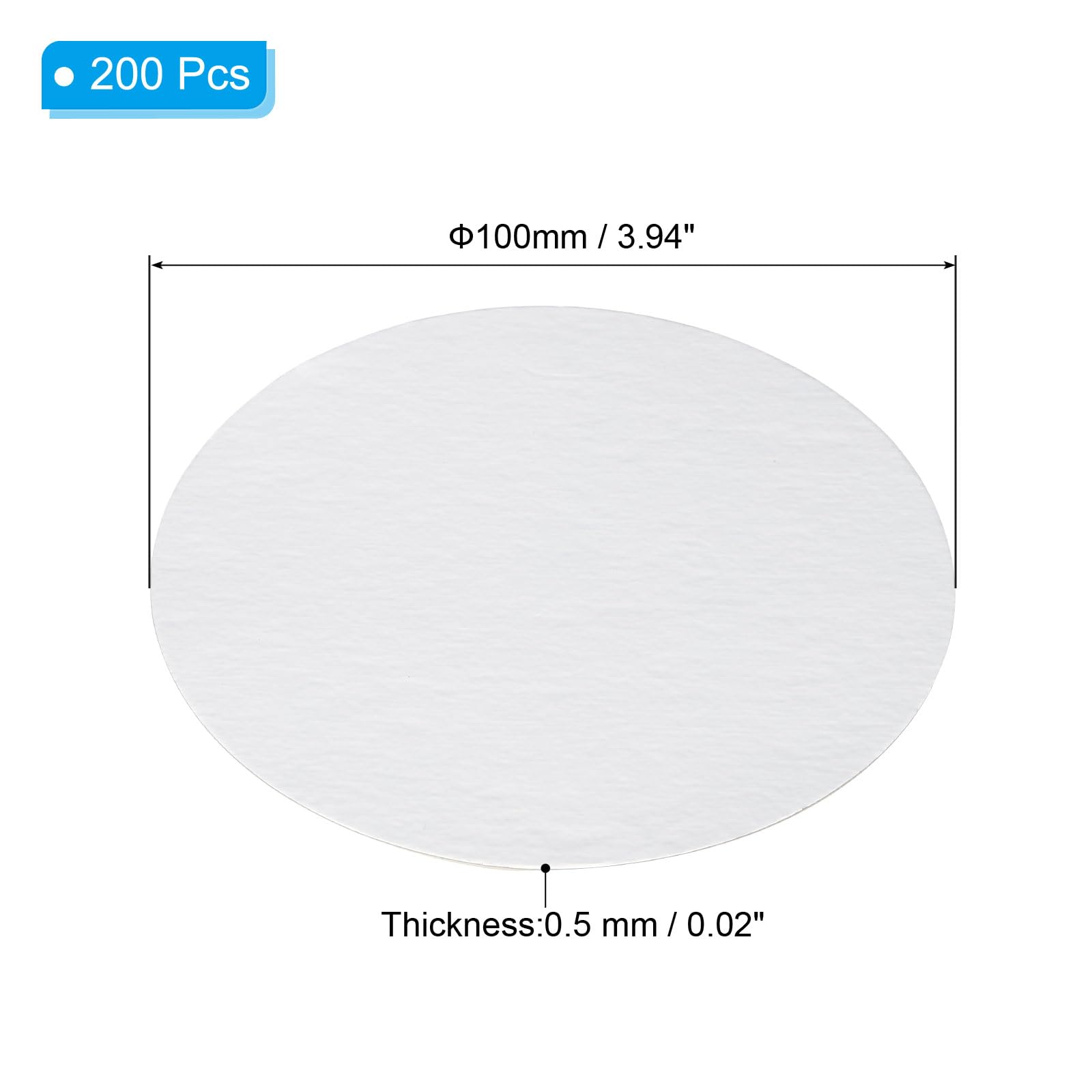 PATIKIL 100mm/3.94" Aluminum Foil Cap Liner - Image 2