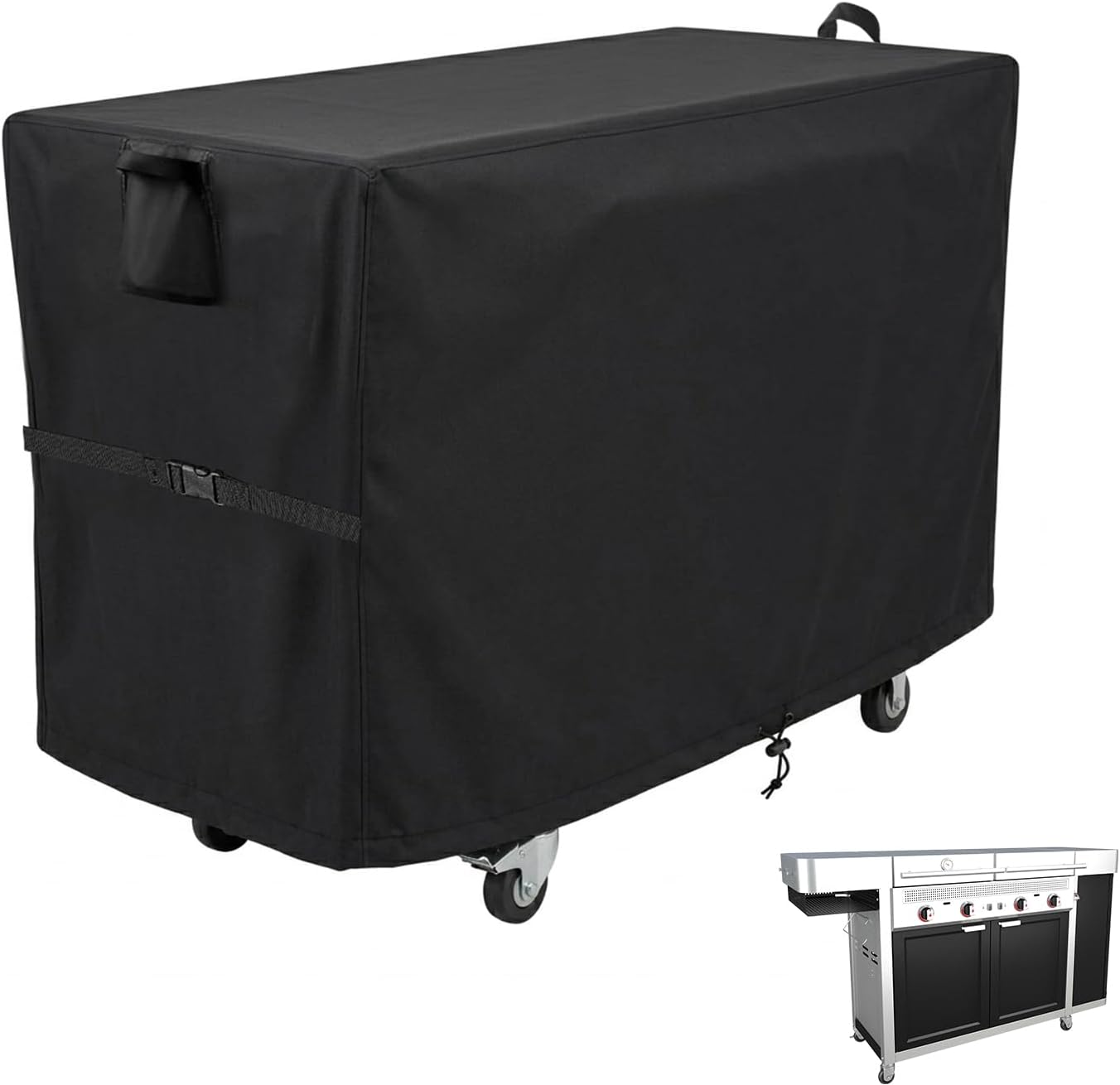 Grill Cover for Charbroil Medallion Series Vista 4 Burner Outdoor Kitchen Griddle, Waterproof Outdoor BBQ Grill Cover - 70 x 23 x 39 Inch