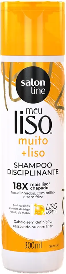 Salon Line, Shampoo, Meu Liso, Muito + Liso, Vegano - Cabelos Lisos, 300 ml
