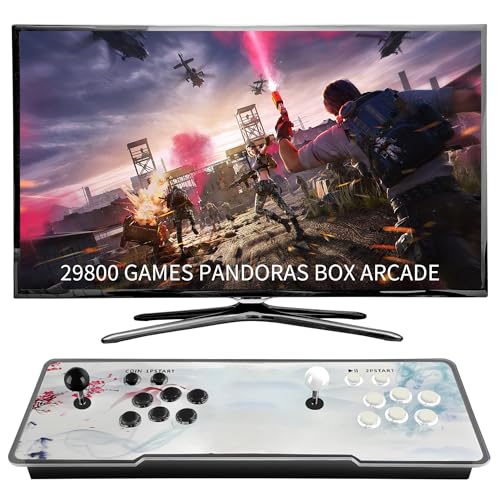 Pandora Box Arcade, 29800 Games in 1 Arcade Game Console, 1280x720 Full HD Retro Gaming Machine for PC & Projector & TV 2-4 Players 3D Games Favorite List Save/Search/Hide/Pause/Delete Game