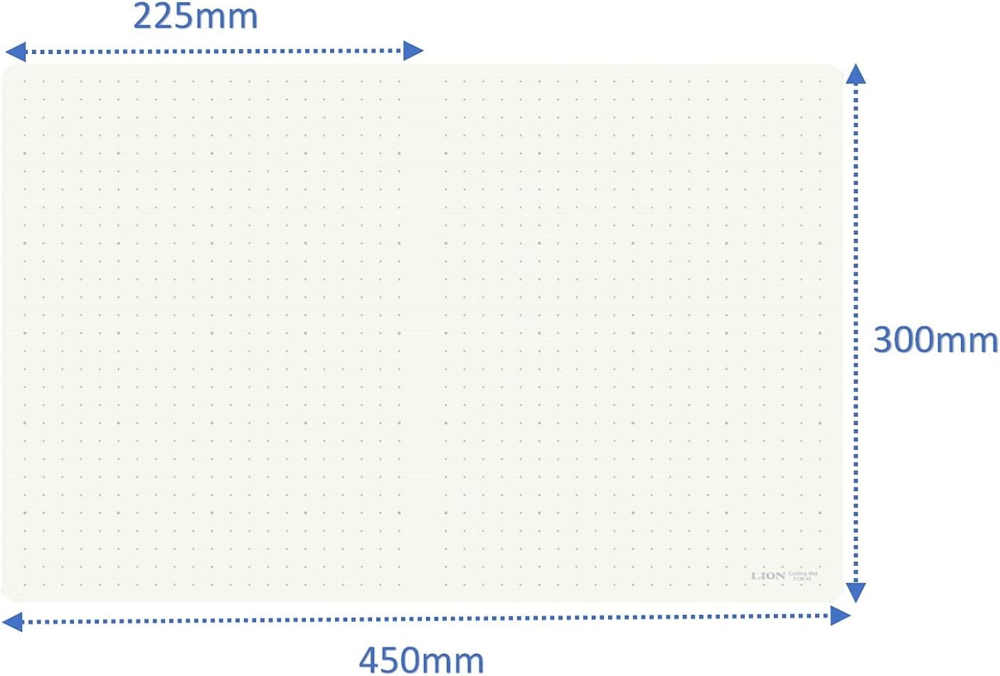 LION Foldable, Portable & Reversible Self-Healing Cutting Mat, 12" x 18", with 1cm Dot Grid, PVC Free, Dark Gray Front & Off-White Back, 1 ea. (FCM-45)