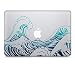 Produktbild kwmobile Aufkleber Sticker für Apple MacBook Air 13" Retina (ab Ende 2018) Skin Folie Voderseite Decal Wellen Design