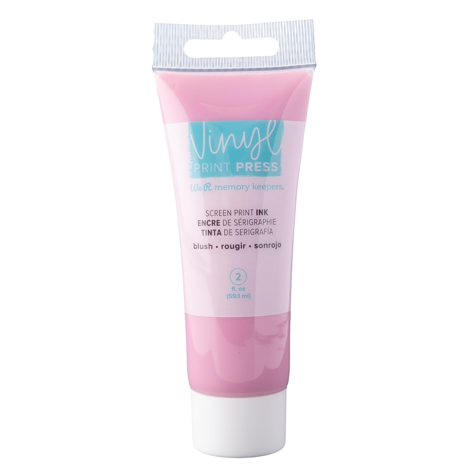 We R Memory Keepers Vinyl Print Press Screen Print Ink 2oz - Blush