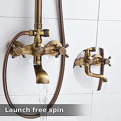 Ensemble combiné colonne de douche antique et mitigeur avec douche de tête - 6