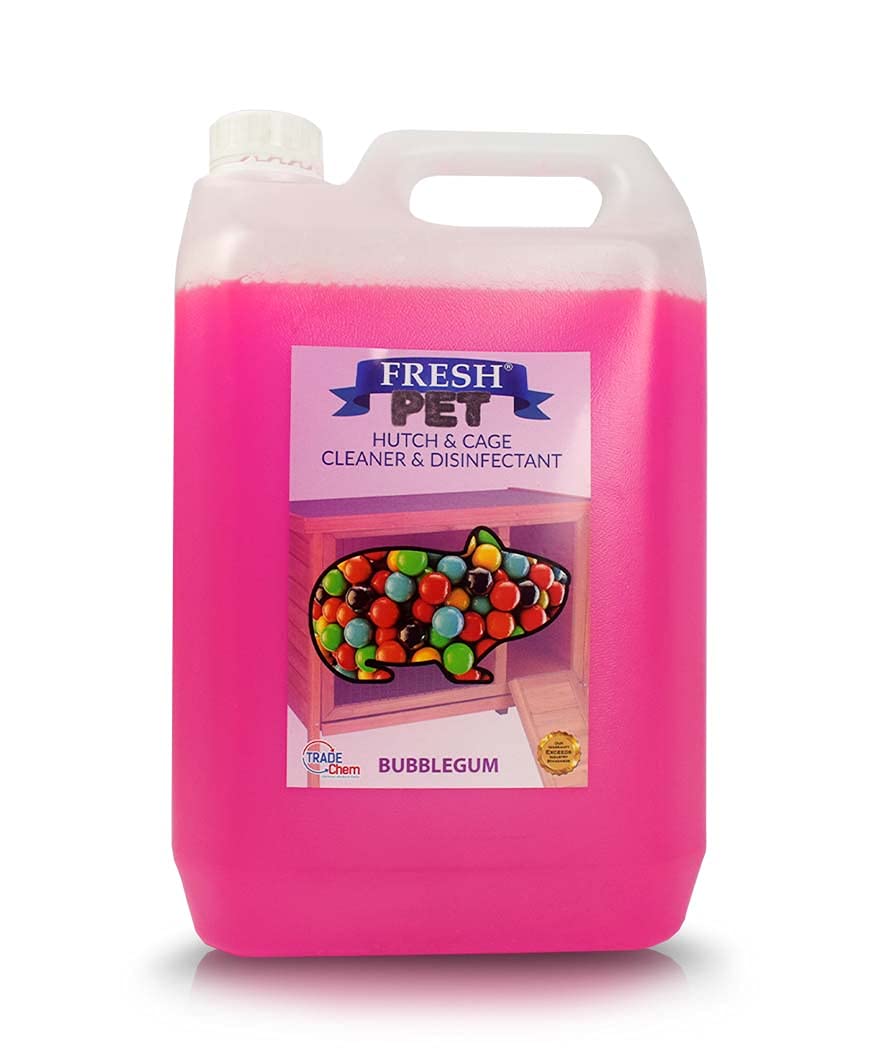 Trade Chemicals FRESH PET - Rodent Specialist Disinfectant Rabbit Hutch Cage Runs - 5L (BUBBLEGUM)