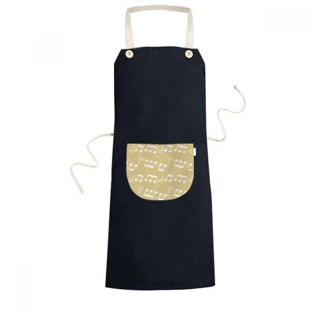 Tablier de cuisine music notes jaune clair bavoir de cuisine noir unisexe DIYthinker