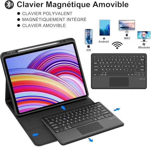 Image of typecase Keyboard Case for Redmi Pad Pro & Pro 5G (12.1 inch) with TRACKPAD,Slim Lightweight Stand Cover,Magnetically Detachable Wireless Bluetooth Keyboard for Redmi Pad Pro & Pro 5G-12.1 Inch ONLY