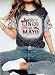MNLYBABY Cinco De Mayo T Shirt Women Mexican Fiesta Party Shirts Sombrero 5 De Mayo Tee Mexican Vacation Graphic Tops Gray, XX-Large