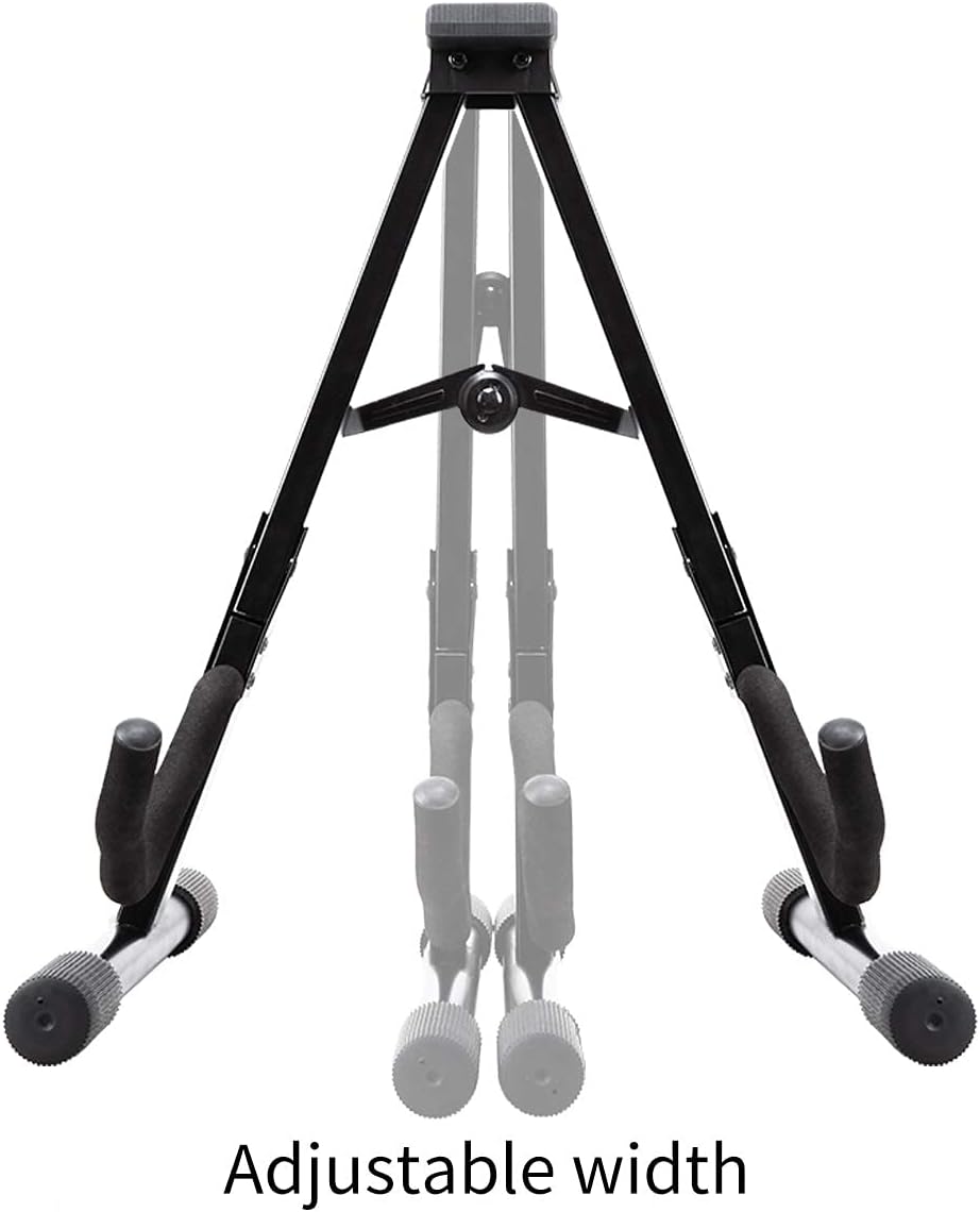 Aodsk Guitar Stand Folding with adjustable A-Frame for Acoustic Classical and Electric Guitars Bass Ukulele Portable