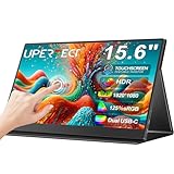 UPERFECT 15,6 Pollici Monitor Portatile Touchscreen, Portable Monitor con VESA 1080P Sottile HDR Schermo da Viaggio con Mini HDMI Schermo per Laptop/PCs/Game Consoles/Telefono
