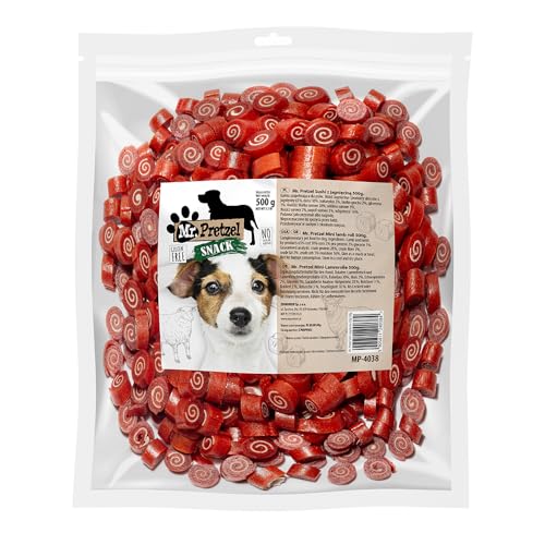 HUNDEKAUSNACK – Lamm-Sushi Mr. Pretzel 500g – Gesunder Premium-Snack für Hunde – Getreidefrei, Hochwertiges Fleisch, Leckerli
