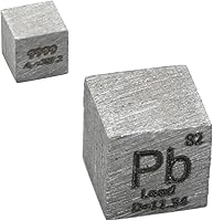 Vista 64 de Cubo de metal blando de indio en 99,995 % Cubo de elemento puro de 25,4 mm de densidad para coleccionista de elementos, tabla periódica, cazador