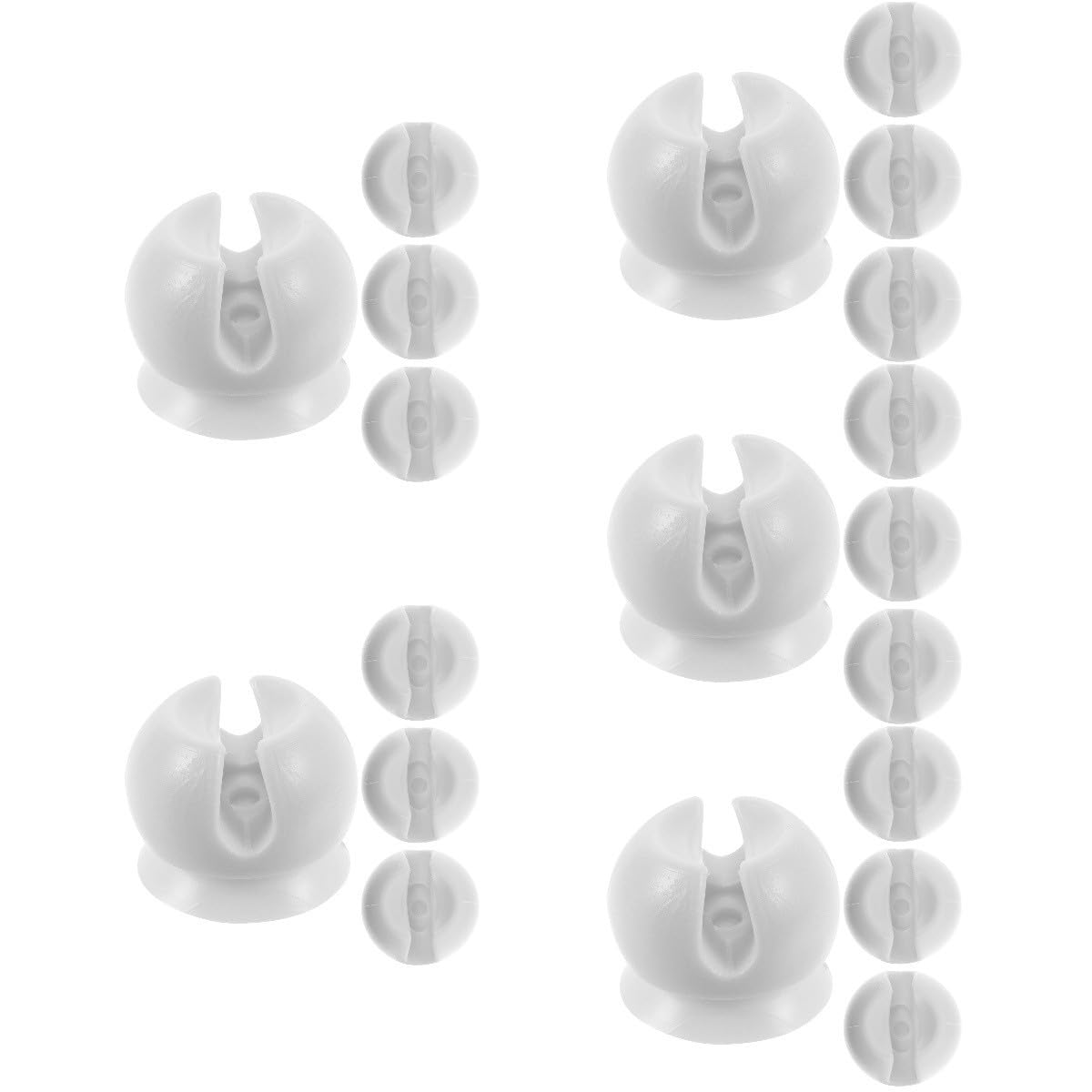 GLEAVI 5 Set Portaspazzolino Ventosa Da Organizzatore Murale Per Spazzolini Design Bagno Cucina E Hotel 4 Pezzi*5