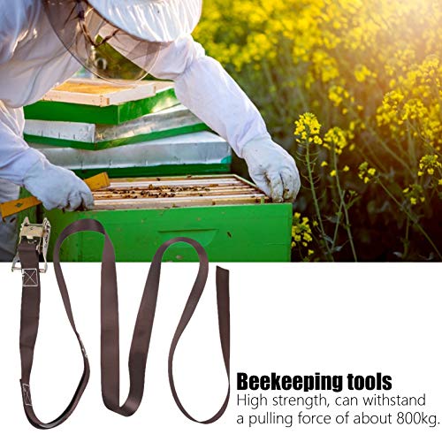 Heaveant Beehive Tie Strap Belt, Beehive Bündelung mit Schnallenverschluss Imkerei-Werkzeuge für die Imkerei Imker Braun – Bild 3