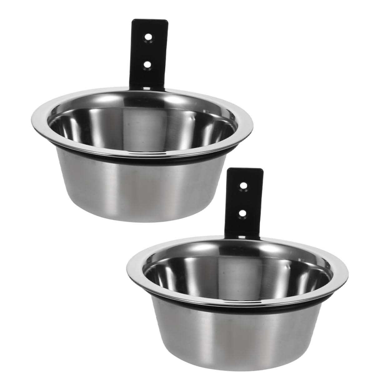 Gamelle Murale Surélevée pour Chien en Acier Inoxydable, 2 Pièces