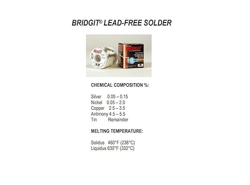 Miniatura 3 de Soldadura sin plomo fabricada en Estados Unidos, soldadura Bridgit de seguridad de alta resistencia con rodamiento de níquel de 18 pulgadas de