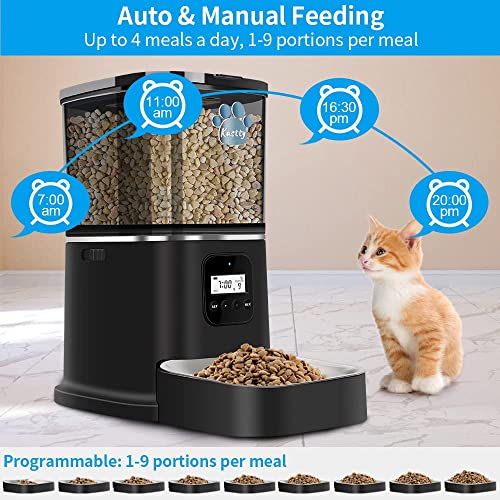 Automatic Cat Feeders, 203OZ/6L/25CUPS Automatic Dog Feeder, Microchip Auto Cat Feeder with SUS304 Stainless Steel Bowl… - Image 6