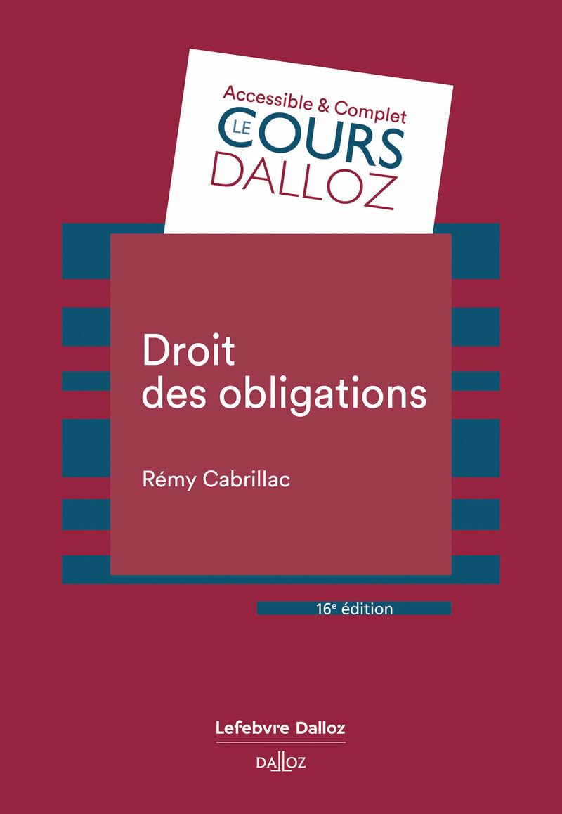 Amazon.fr - Droit des obligations. 16e éd. - Cabrillac, Rémy - Livres