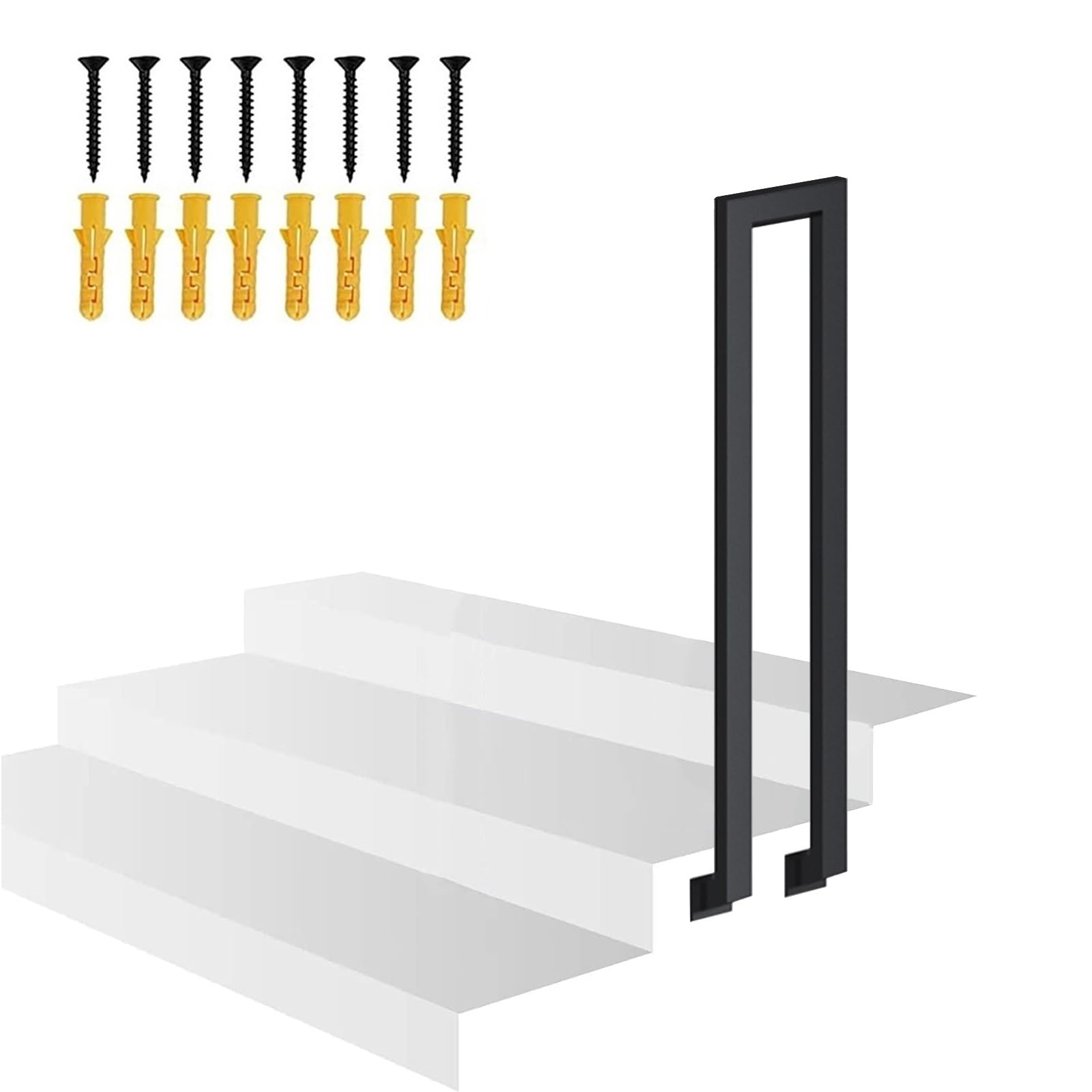Rampes d'escalier extérieures à montage latéral pour marches et terrasses