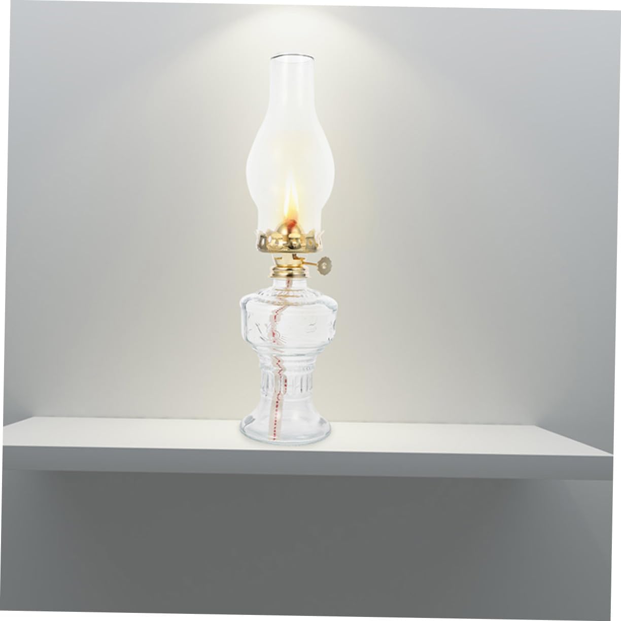 2pcs Retro Glass Kerosene Oil Lamps Vintage Butter Lamp for Indoor Use Decorative Buddha Worship Adornment for Home Bedroom Living Party Atmosphere