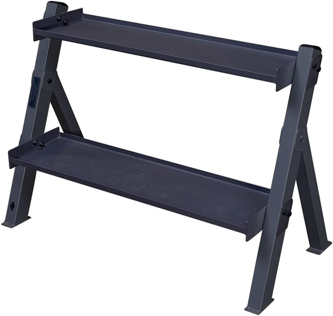 Body-Solid (GDKR100B) 3-Tier Kettlebell Rack - Compact, Durable Kettlebells Weight Stand for Home Gym, Fits 5-80 lb. Kettle bells