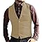 Heflashor Homme Gilet de Costume Classique Gilets Mariage Soirée Slim
