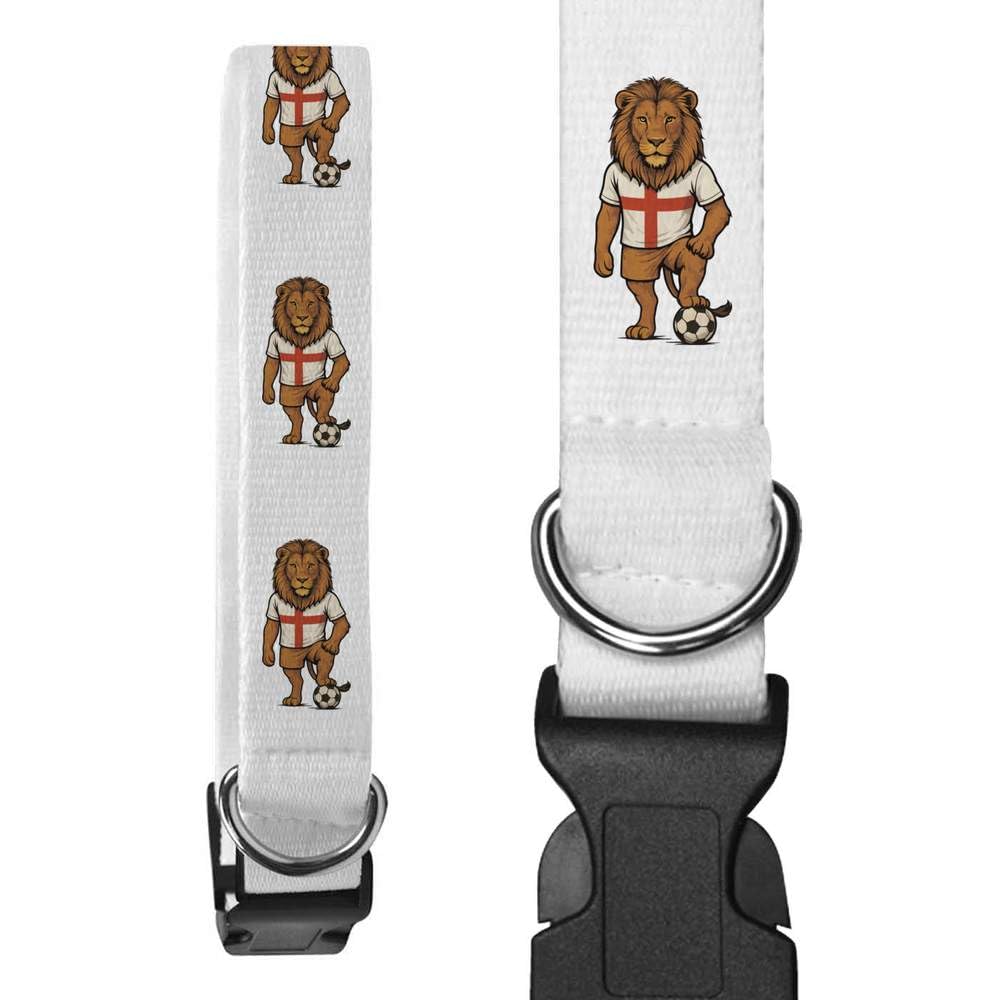 Azeeda 'England Football Lion' Dog Collar - White, S (PR00070429)