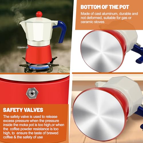 Image of 12 Cup Aluminum Espresso Stovetop Moka Pot Express Coffee Maker Percolator Italian Classic Mocha Coffee Machine for Italian and Cuban Cafe Brewing for Home & Camping 600ml 20oz