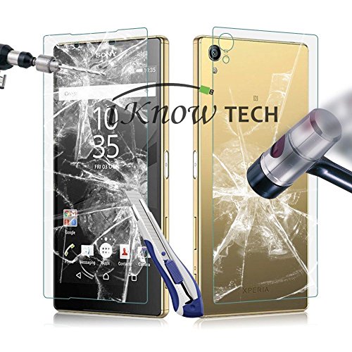 iKNOWTECH Front + Back Clear Full Body Tempered Glass Screen Protector for Sony Xperia Z5 Premium 2015