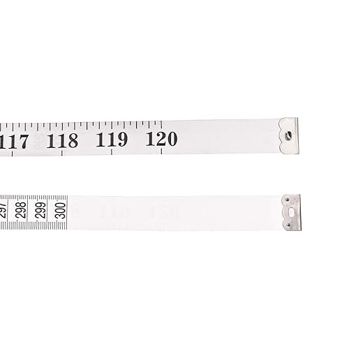 Miniatura 5 de uxcell Cinta métrica de tela para cuerpo 118.1 in 120 pulgadas métrica cinta métrica suave de doble cara para costura a medida blanca