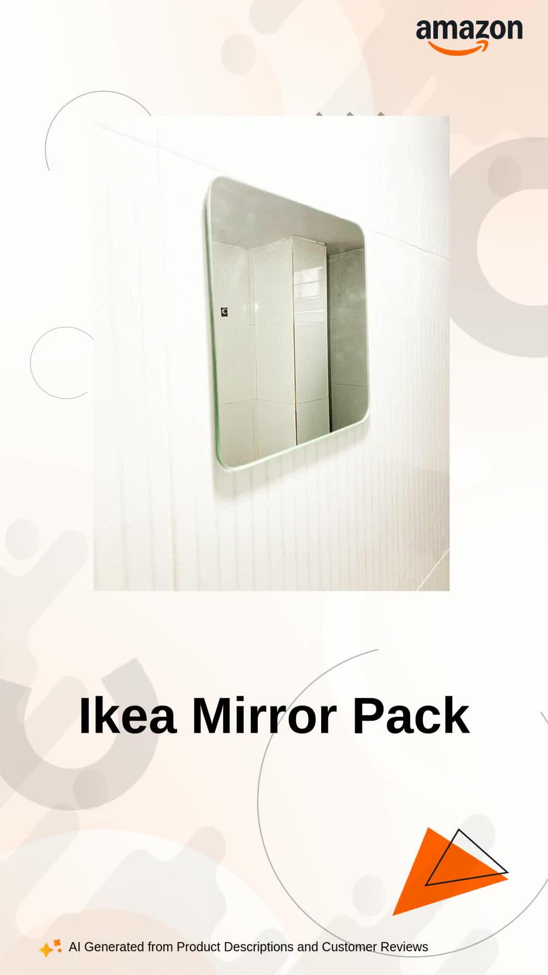 IKEA鏡 Buy Ikea No Screw Needed 2 Side Tape Mirror 20x20 cm (7 7/8x 7 7/8