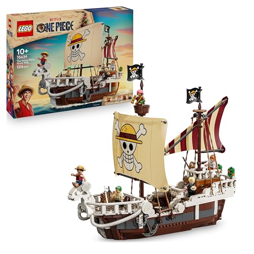LEGO One Piece Le Bateau Pirate Vogue Merry - Jouet Bateau - Maquette pour Décoration avec 5 Minifigurines Dont Luffy, Zoro & Nami - Cadeau Anime pour Garçon, Fille ou Fan dès 10 Ans 75639