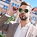 ACBLUCE Aviator Sunglasses for Men Pilot Polarized Retro Military Navigator Army Classic Gold Glasses 53mm Bayonet Temples