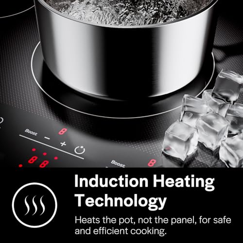 Image of Empava Ease 36 inch Induction Cooktop 5 Burner, Drop-in, Hardwired | cTUVus Certification, 9 Power Levels, Power Boost, 1-99 Min Timer, Pan Sensor, Safety lock, Easy-clean Glass, 9800W