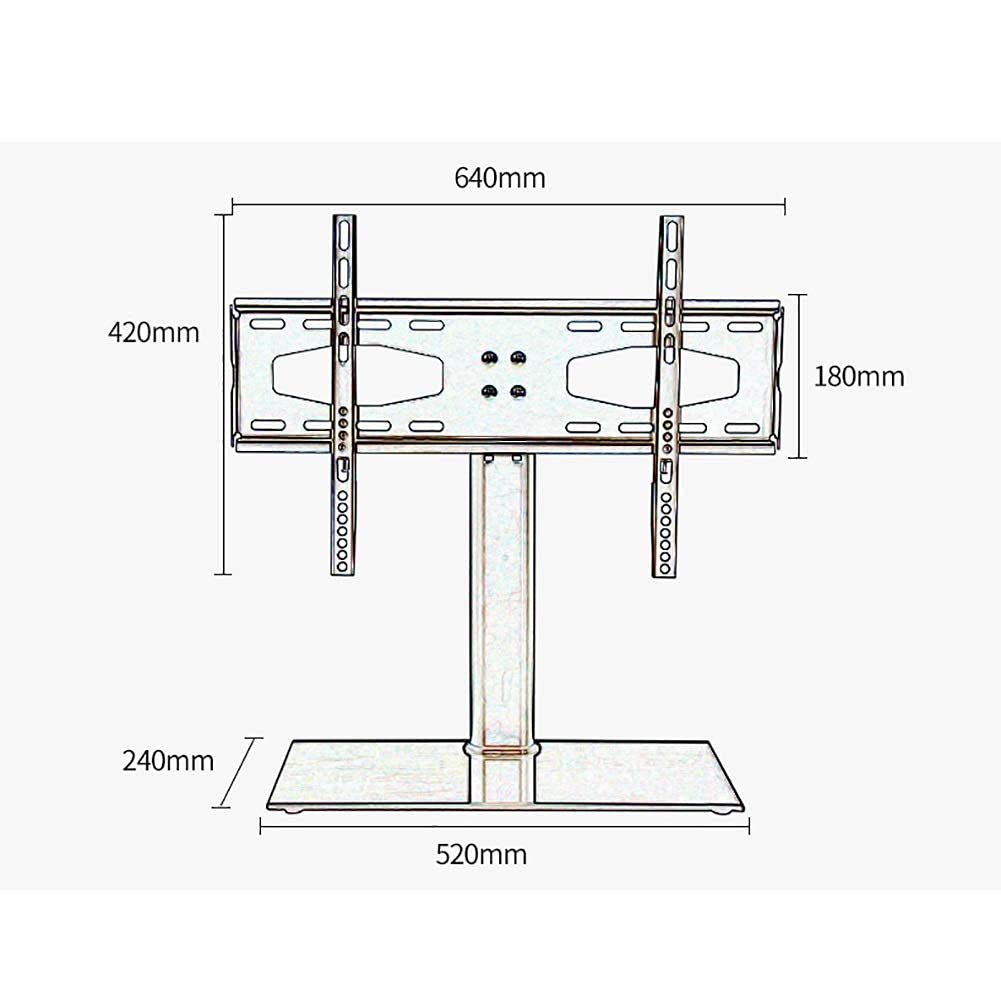 Uniwersalny stojak na telewizor stały uchwyt ścienny do telewizora, ultracienki uchwyt ścienny do telewizora 32-55 cali LED LCD plazmowy Full HD TV Max 400 x 400, pojemność 60 kg