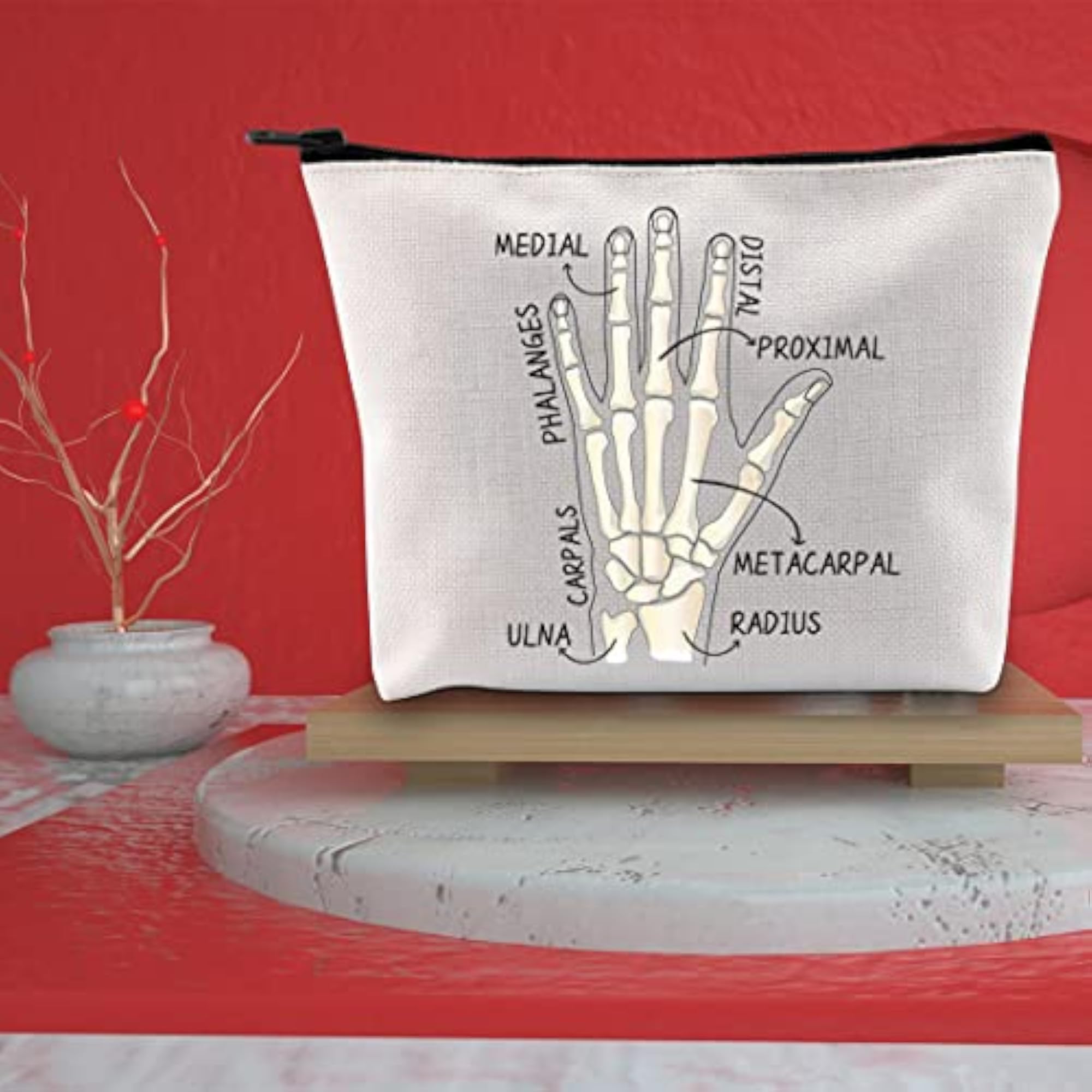 Hand Anatomy Occupational Therapy Makeup Cosmetic Bag Gift