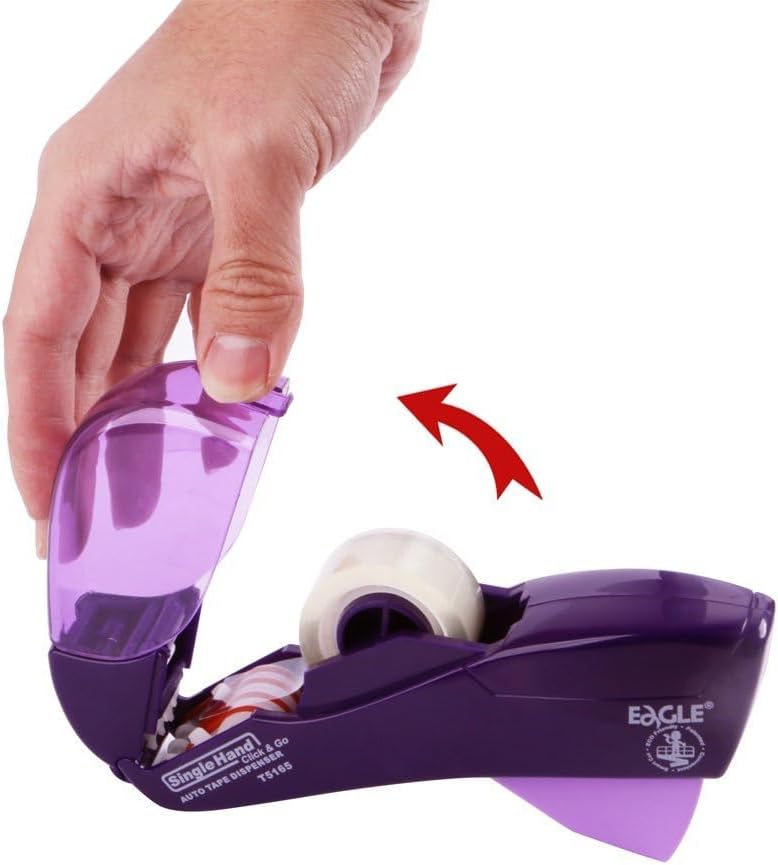 Automatic Tape Dispenser, Solid Automatic Tape Dispenser Auto Tape Cutting Machine, One-Handed, Safe & Convenient, No Batteries Needed, Compatible with 1/2'' to 3/4'' Tape (3PCS)