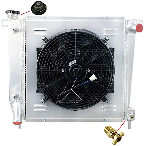Aluradiador 4 Row Core Radiator For 1985-1994 Ford Ranger 85-1990 Bronco Ii 1991-1994 Explorer 2.8L 2.9L 3.0L 4.0L V6 Gas Radiador Full Aluminum Crossflow Radiators Shroud Fan #TOP2
