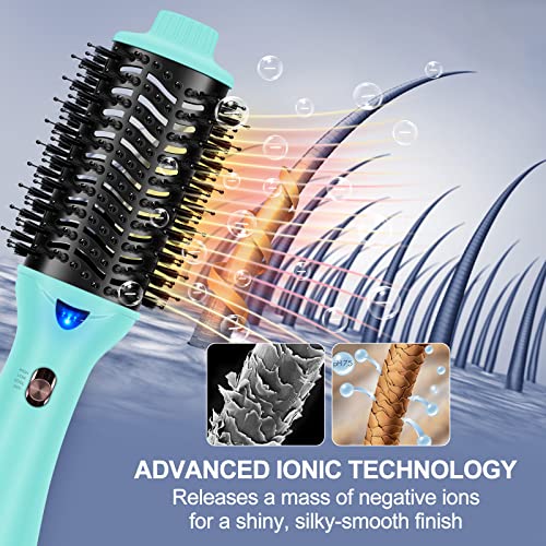 Hot Air Brush, Aima Beauty Professional One Step Hair Dryer & Volumizer 4 In 1 Upgrade Anti-Scald Negative Ionic Technology For All Hair Types, Light Green #TOP7