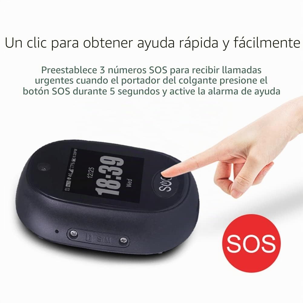 ISTOVO Colgante de Seguimiento GPS 4G V45 para NiñOs Mayores Mini GPS Rastreador Personal Alarma Reloj Parlante una Prueba de Agua (Rojo)