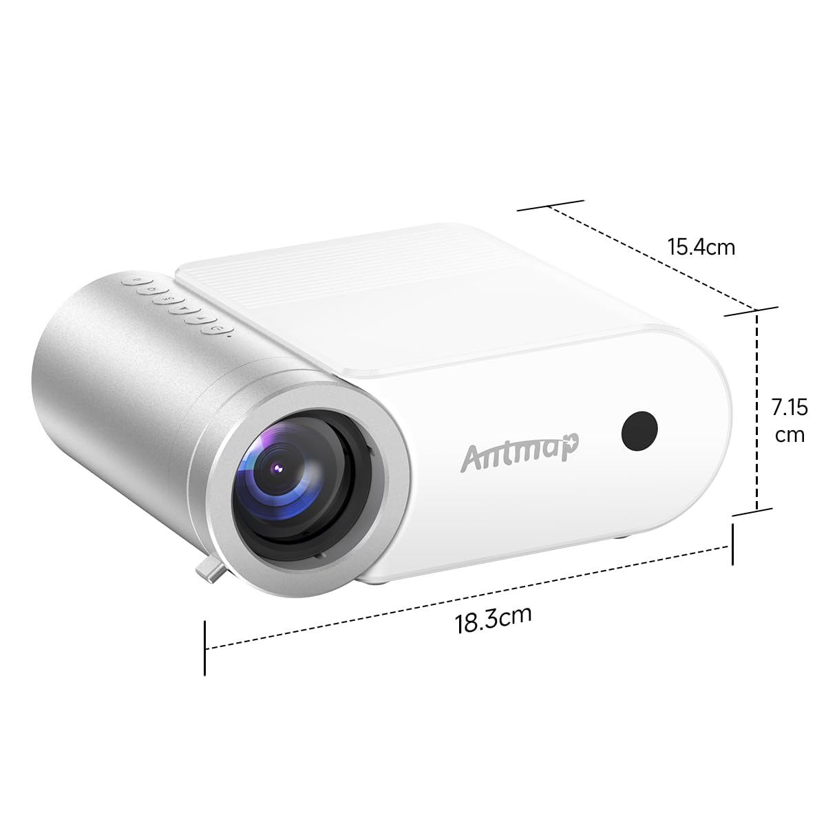 Mini Proiettore WiFi e Bluetooth, Proiettore Portatile Home Cinema 1080P per Telefono, 200” Home Theater per Camera da Letto per iPhone/HDMI/USB/TV Stick