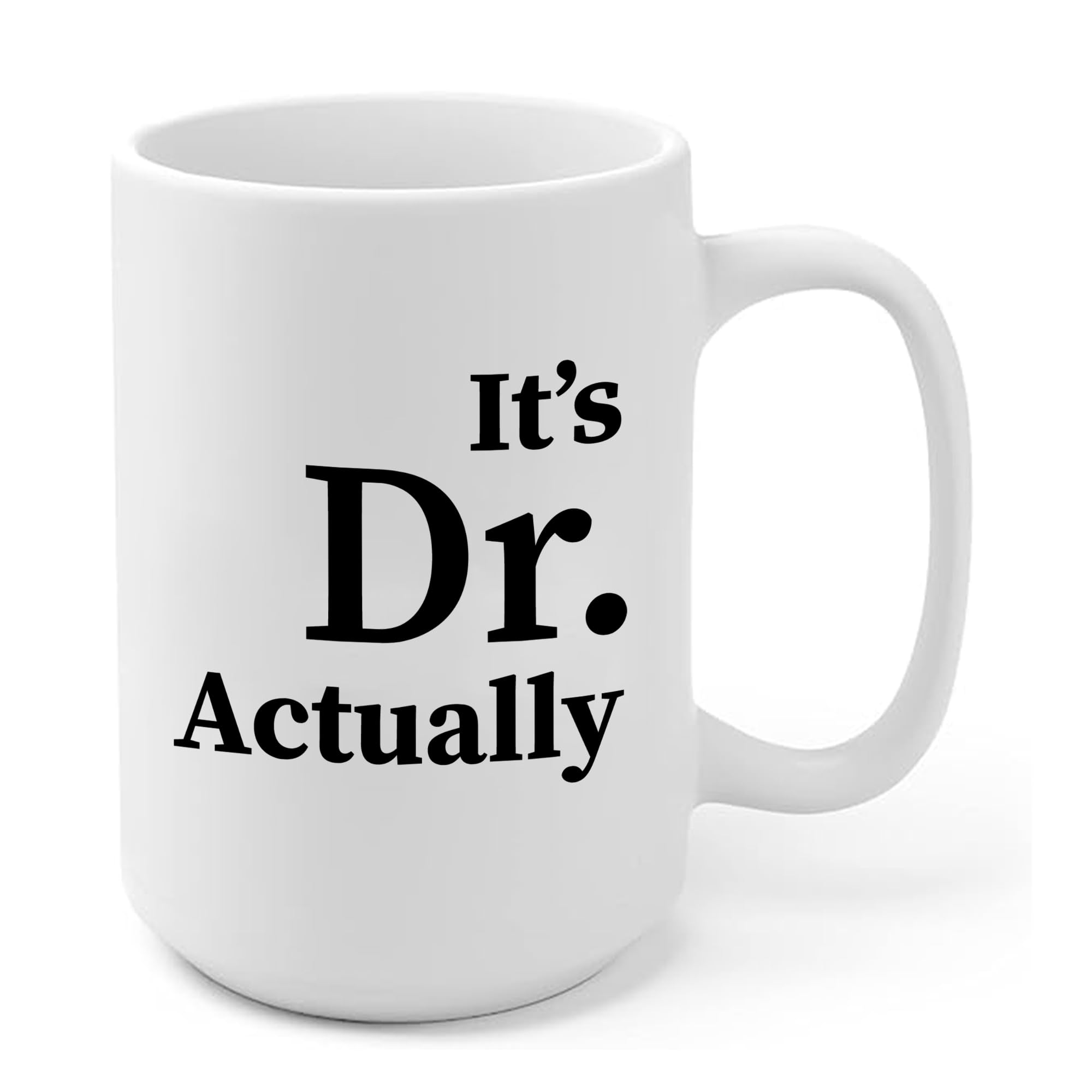 Panvola "It's Dr Actually" Insulated Coffee Mug - 14oz Stainless Steel Tumbler, PhD Graduation Gift, Funny Doctor Mug